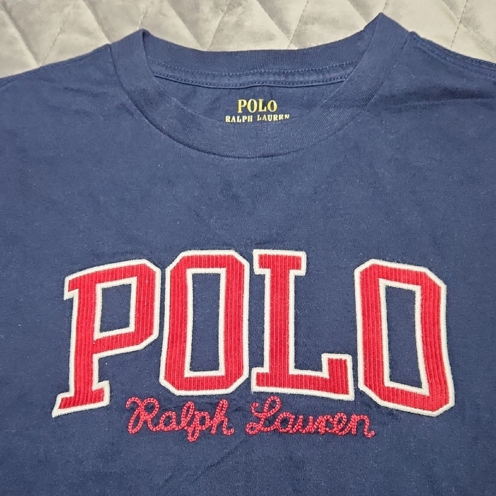 Ralph Lauren Kids Navy Tee with Red Accents - Picture 4 of 4